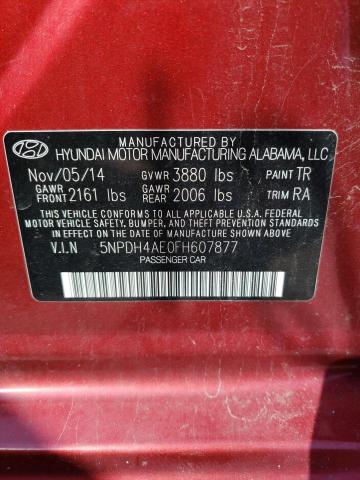 Photo 9 VIN: 5NPDH4AE0FH607877 - HYUNDAI ELANTRA SE 