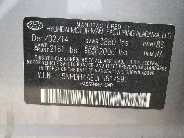 Photo 12 VIN: 5NPDH4AE0FH617891 - HYUNDAI ELANTRA SE 