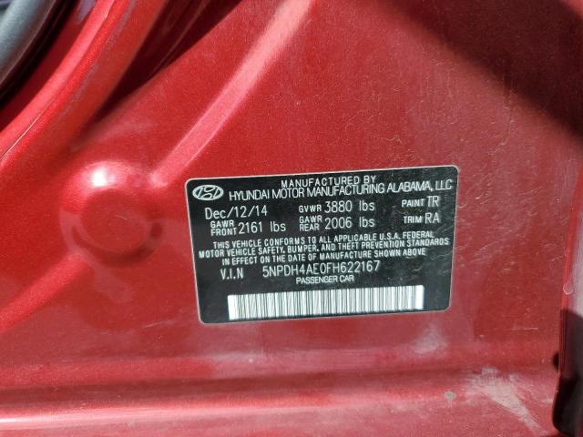 Photo 11 VIN: 5NPDH4AE0FH622167 - HYUNDAI ELANTRA SE 