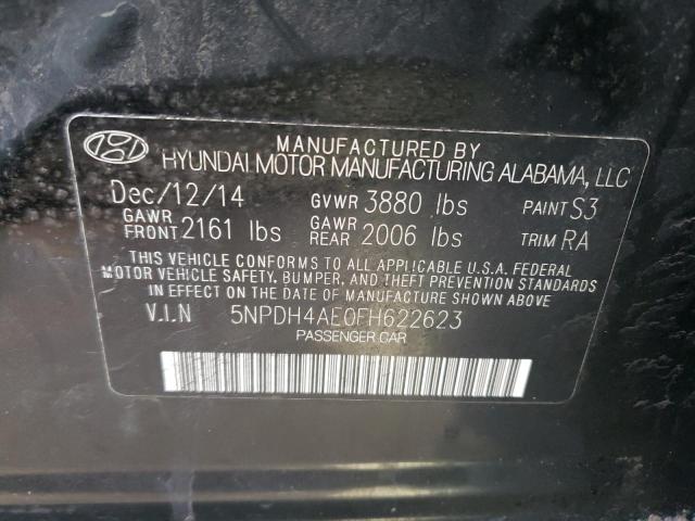 Photo 11 VIN: 5NPDH4AE0FH622623 - HYUNDAI ELANTRA SE 