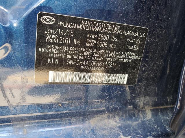 Photo 11 VIN: 5NPDH4AE0FH634321 - HYUNDAI ELANTRA SE 