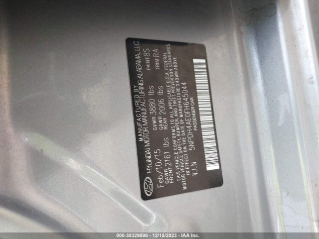 Photo 8 VIN: 5NPDH4AE0FH645044 - HYUNDAI ELANTRA 