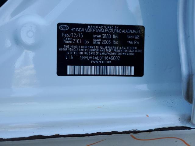 Photo 12 VIN: 5NPDH4AE0FH646002 - HYUNDAI ELANTRA SE 