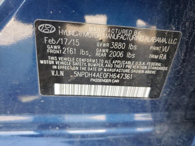 Photo 11 VIN: 5NPDH4AE0FH647361 - HYUNDAI ELANTRA SE 