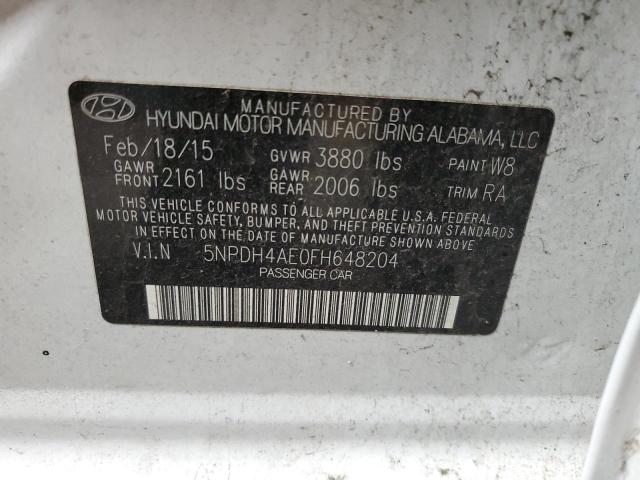 Photo 11 VIN: 5NPDH4AE0FH648204 - HYUNDAI ELANTRA SE 