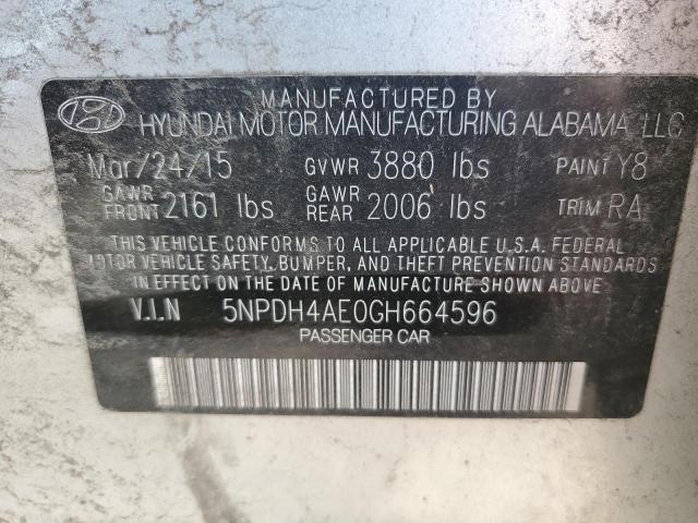 Photo 11 VIN: 5NPDH4AE0GH664596 - HYUNDAI ELANTRA 