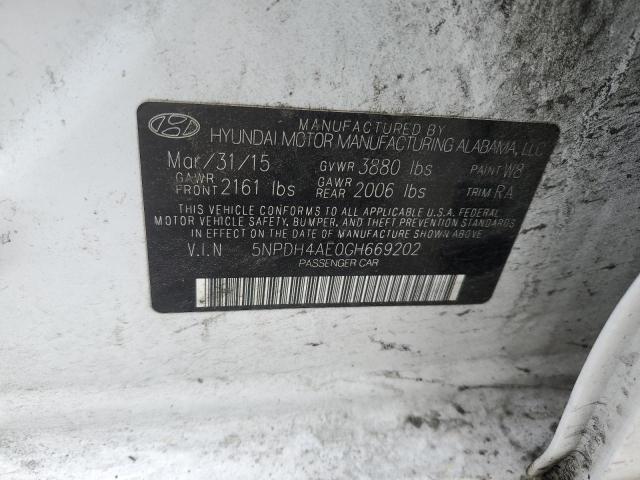 Photo 11 VIN: 5NPDH4AE0GH669202 - HYUNDAI ELANTRA 