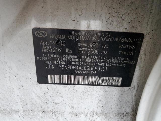 Photo 11 VIN: 5NPDH4AE0GH683391 - HYUNDAI ELANTRA 