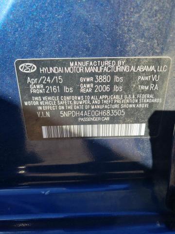 Photo 12 VIN: 5NPDH4AE0GH683505 - HYUNDAI ELANTRA 