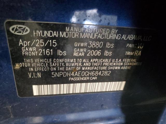 Photo 11 VIN: 5NPDH4AE0GH684282 - HYUNDAI ELANTRA 