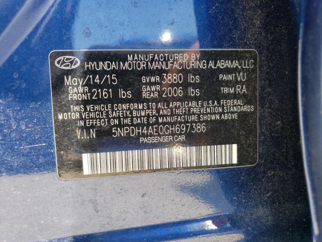 Photo 12 VIN: 5NPDH4AE0GH697386 - HYUNDAI ELANTRA 