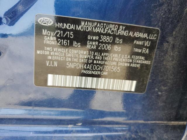 Photo 11 VIN: 5NPDH4AE0GH701565 - HYUNDAI ELANTRA 