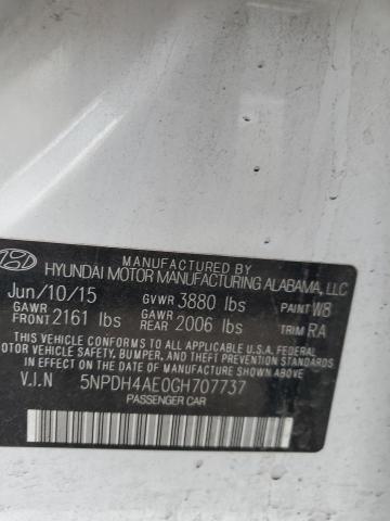 Photo 11 VIN: 5NPDH4AE0GH707737 - HYUNDAI ELANTRA 