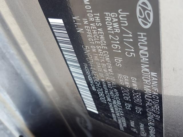 Photo 9 VIN: 5NPDH4AE0GH708001 - HYUNDAI ELANTRA SE 