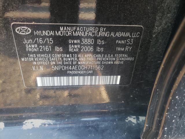 Photo 9 VIN: 5NPDH4AE0GH711562 - HYUNDAI ELANTRA SE 