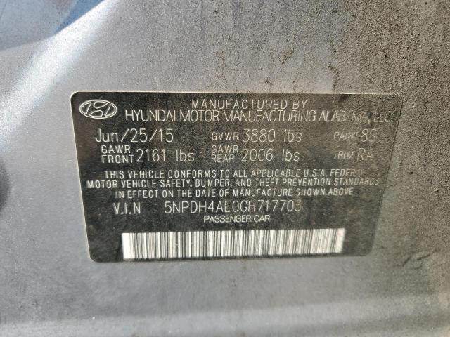 Photo 11 VIN: 5NPDH4AE0GH717703 - HYUNDAI ELANTRA SE 