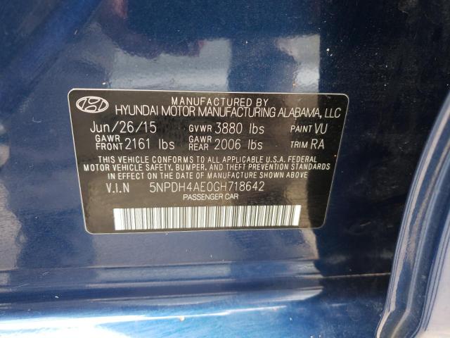 Photo 9 VIN: 5NPDH4AE0GH718642 - HYUNDAI ELANTRA SE 