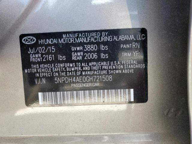 Photo 9 VIN: 5NPDH4AE0GH721508 - HYUNDAI ELANTRA SE 