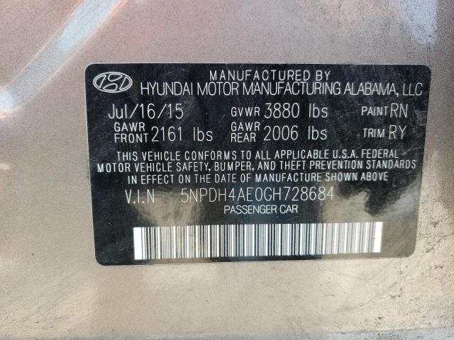 Photo 9 VIN: 5NPDH4AE0GH728684 - HYUNDAI ELANTRA SE 