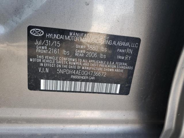 Photo 11 VIN: 5NPDH4AE0GH736672 - HYUNDAI ELANTRA 