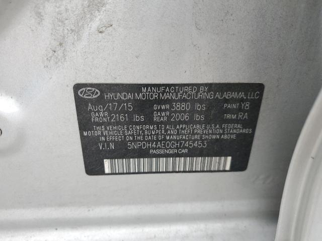 Photo 11 VIN: 5NPDH4AE0GH745453 - HYUNDAI ELANTRA SE 