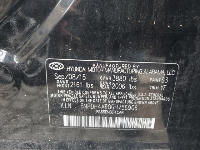 Photo 11 VIN: 5NPDH4AE0GH756906 - HYUNDAI ELANTRA SE 