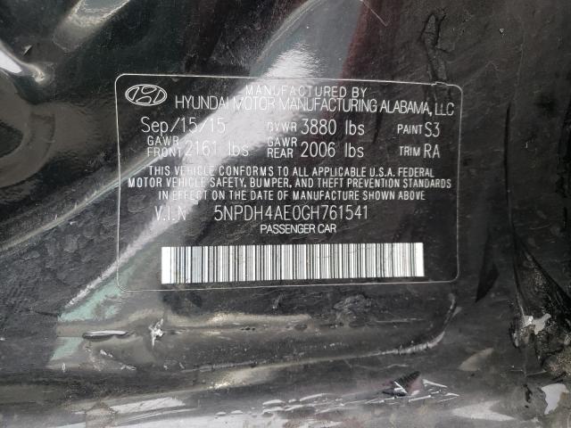 Photo 9 VIN: 5NPDH4AE0GH761541 - HYUNDAI ELANTRA SE 