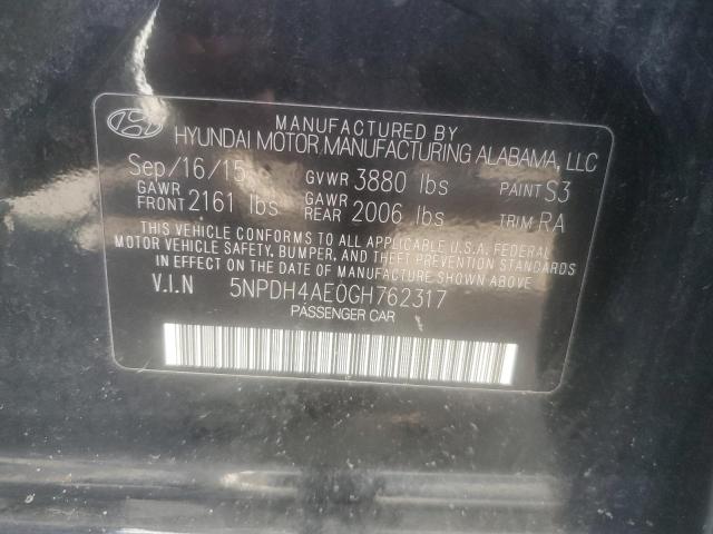 Photo 11 VIN: 5NPDH4AE0GH762317 - HYUNDAI ELANTRA SE 