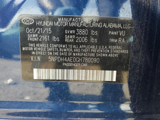 Photo 11 VIN: 5NPDH4AE0GH780090 - HYUNDAI ELANTRA 