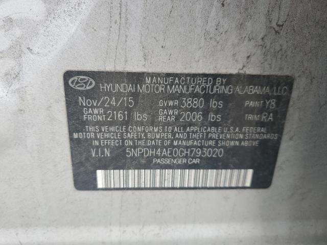 Photo 11 VIN: 5NPDH4AE0GH793020 - HYUNDAI ELANTRA SE 