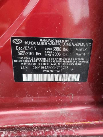 Photo 11 VIN: 5NPDH4AE0GH795236 - HYUNDAI ELANTRA SE 