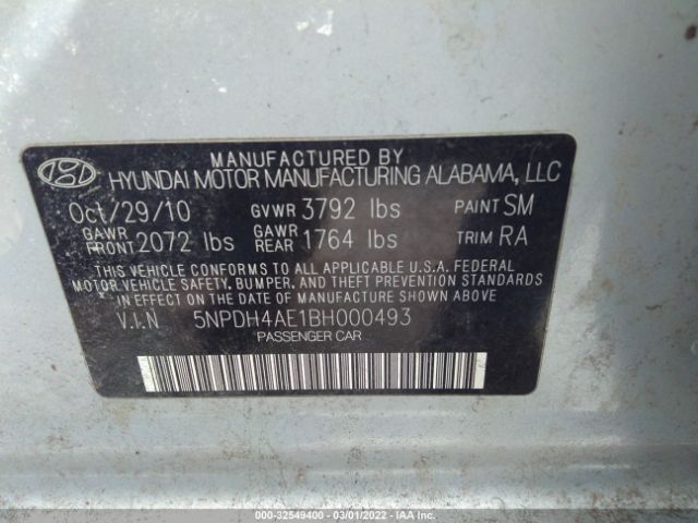 Photo 8 VIN: 5NPDH4AE1BH000493 - HYUNDAI ELANTRA 