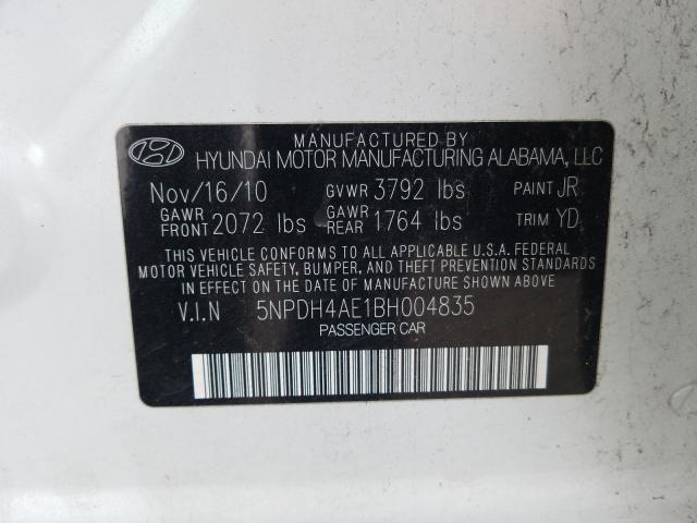 Photo 9 VIN: 5NPDH4AE1BH004835 - HYUNDAI ELANTRA GL 