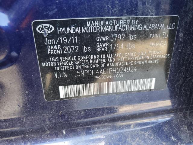 Photo 11 VIN: 5NPDH4AE1BH024924 - HYUNDAI ELANTRA GL 