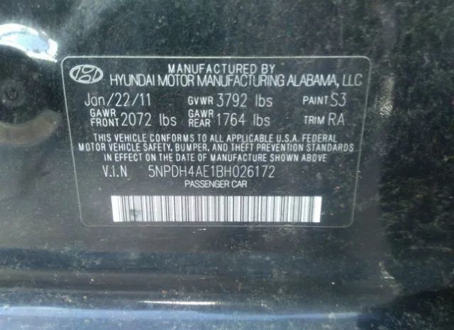 Photo 8 VIN: 5NPDH4AE1BH026172 - HYUNDAI ELANTRA 