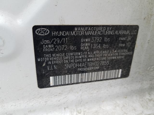 Photo 9 VIN: 5NPDH4AE1BH027855 - HYUNDAI ELANTRA GL 