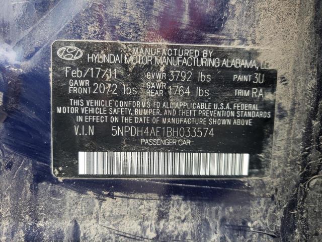 Photo 11 VIN: 5NPDH4AE1BH033574 - HYUNDAI ELANTRA 