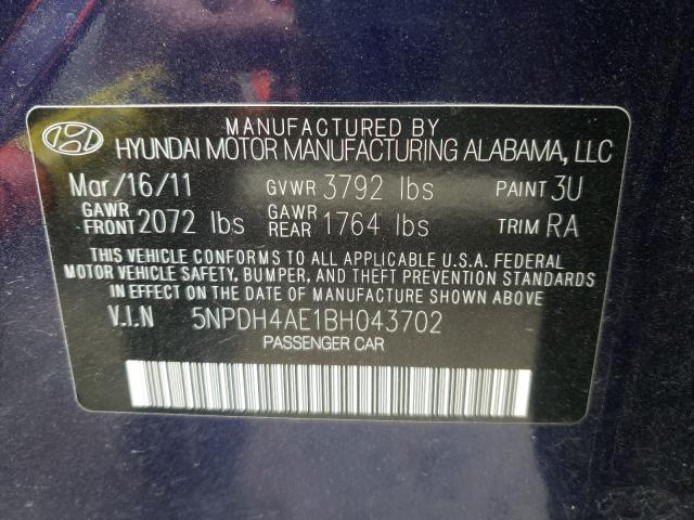 Photo 9 VIN: 5NPDH4AE1BH043702 - HYUNDAI ELANTRA GL 