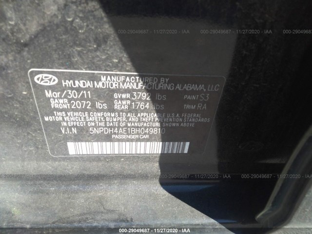 Photo 8 VIN: 5NPDH4AE1BH049810 - HYUNDAI ELANTRA 