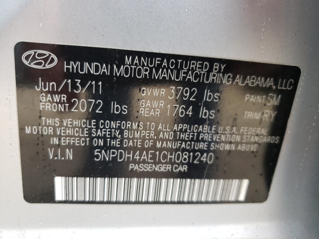 Photo 9 VIN: 5NPDH4AE1CH081240 - HYUNDAI ELANTRA 