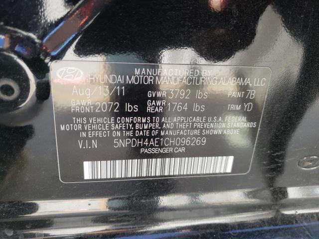 Photo 9 VIN: 5NPDH4AE1CH096269 - HYUNDAI ELANTRA GL 