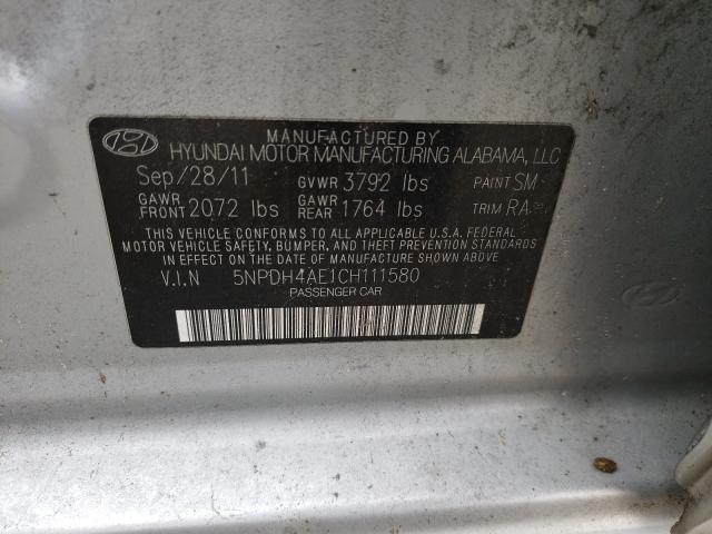 Photo 9 VIN: 5NPDH4AE1CH111580 - HYUNDAI ELANTRA GL 