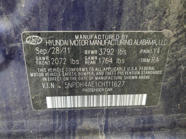 Photo 11 VIN: 5NPDH4AE1CH111627 - HYUNDAI ELANTRA 