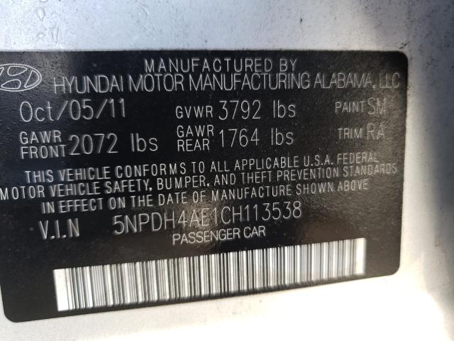 Photo 9 VIN: 5NPDH4AE1CH113538 - HYUNDAI ELANTRA GL 