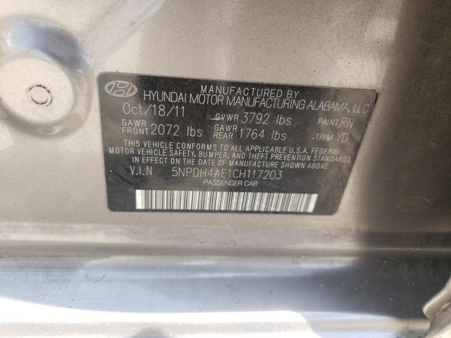 Photo 9 VIN: 5NPDH4AE1CH117203 - HYUNDAI ELANTRA GL 