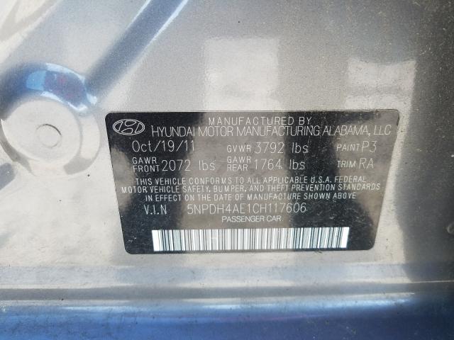 Photo 9 VIN: 5NPDH4AE1CH117606 - HYUNDAI ELANTRA GL 