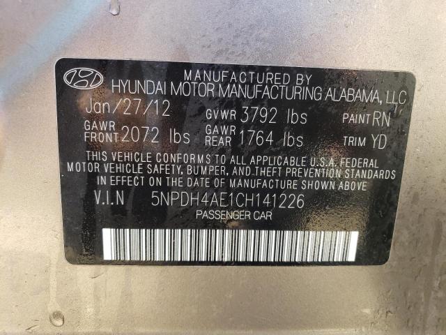 Photo 9 VIN: 5NPDH4AE1CH141226 - HYUNDAI ELANTRA 