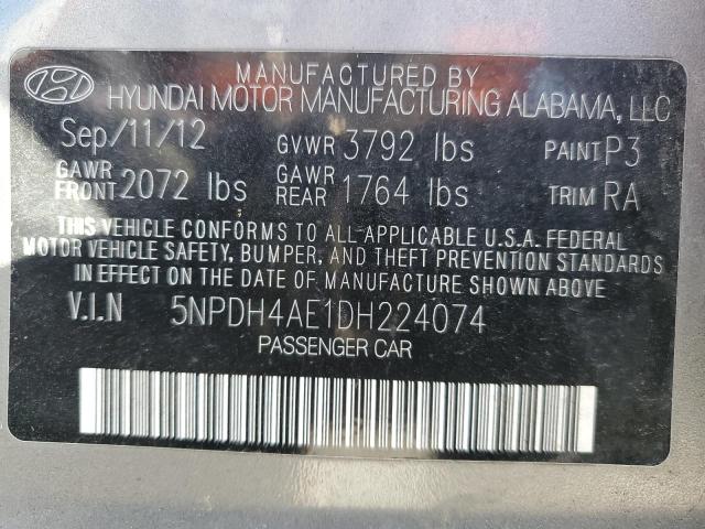 Photo 11 VIN: 5NPDH4AE1DH224074 - HYUNDAI ELANTRA 