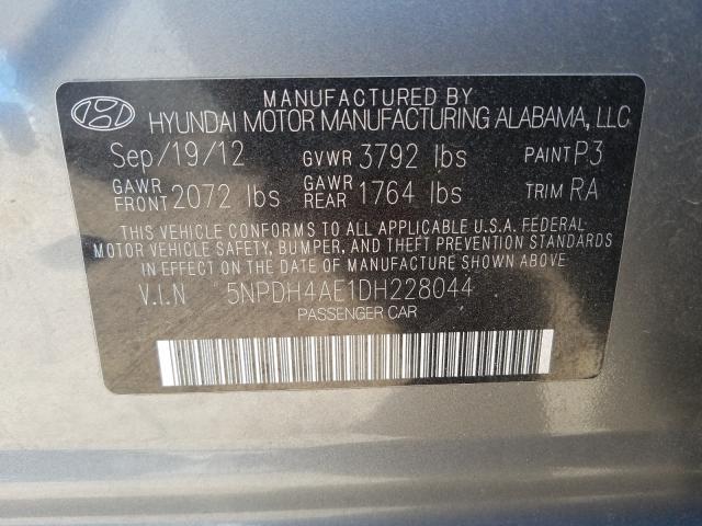 Photo 9 VIN: 5NPDH4AE1DH228044 - HYUNDAI ELANTRA 