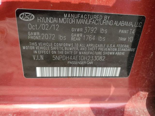 Photo 11 VIN: 5NPDH4AE1DH233082 - HYUNDAI ELANTRA GL 